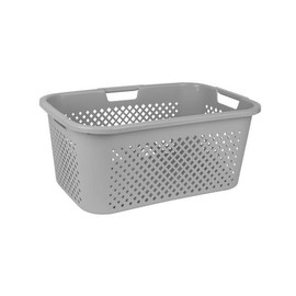 Superio Gradient Perforated Laundry Basket with Ergonomic Handles - Modern Slim Design - Grey