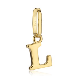 NKlaus Alphabet Pendant – Small Letter Pendant Gold 333 – Yellow Gold 8 Carat – Children's Talisman Amulet, Yellow Gold