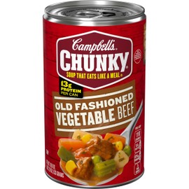 Campbell’s Chunky Soup, Old Fashioned Vegetable Beef Soup, 18.8 Oz Can