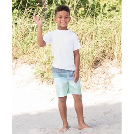 RUGGEDBUTTS® Boys White Short Sleeve Rash Guard - 8