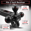 Trailer Hitch Tri Ball Mount with Hook,Fits 2” Hitch Receiver,1-7/8",
