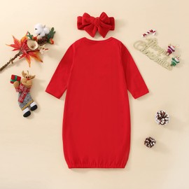 Infant Newborn Baby Girls Floral Sleep Gown Headband Sleepwear Romper Sleeping Bags Outfits (Green, 0-3 Months)