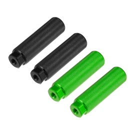 X AUTOHAUX 2 Pair 100x28mm Universal Aluminum Alloy Axle Rear Foot Pegs Footrests for BMX MTB Bike Bicycle Fit 3/8 Inch Black Green