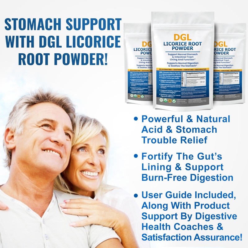 DGL Licorice Extract Powder Digestive Restoration Leaky Gut Repair 2-Pack