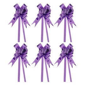 PATIKIL Gift Pull Bows, 100 Pcs Baskets Present Wrapping Bows Heart Pattern Christmas Bow Gift Bows Bulk for Birthday Party, Purple