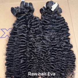 100% Raw Human Hair Can Be Dyed All Color Unprocessed No tangle Weft Hair Bundlesstyle: raw hair, color: 1 pcs burmese curly, Stretched Length: 18 Inches