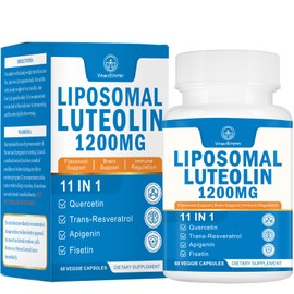 VITACRLLYNMN 1200MG Liposomal Luteolin Supplement - Maximum Absorption, Antioxidant Boost for The Brain 60 Capsules