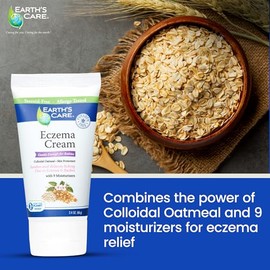 Earth's Care- “Earth's Care Eczema Cream Crema de eccema natural para adultos y niños Tratamiento de eccema de avena coloidal