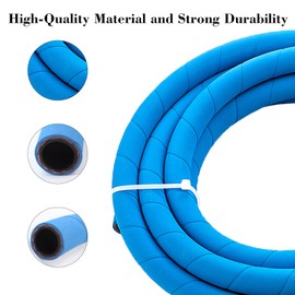 Fuel Line Hose Kit 6AN 3/8" High Pressure with Push Lock Fittings for Fuel Systems Engines Tube Hose 20FT Blue