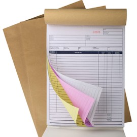 Sales Order Book, 3-Part, Carbonless Forms with White, Yellow, and Pink Copies, 8-1/2" X 11" Inch, 33 Sets per Pack, 2 Packs Totally