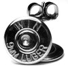 9mm Bullet Palladium Plated Stud Earrings