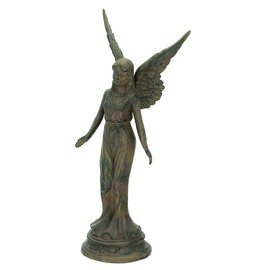 Upper Deck Majestic Angel Statue Cast Iron Rust Finish