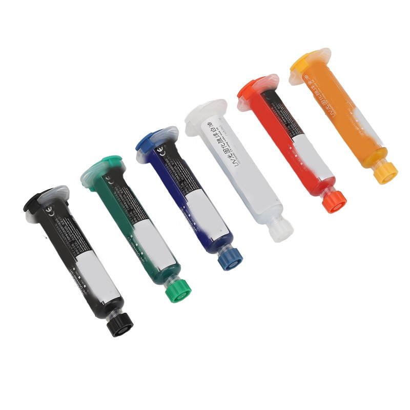 6Pcs Solder Mask Ink UV Light Curing Solder Mask Ink