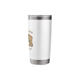 Yellowstone National Park Bear Vintage Topograhic Map Stainless Steel Insulated Tumbler