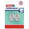 tesa H6661100 Permanent Haken oval Metall, Grau