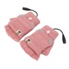 USB Heated Gloves Mitten Men Women Winter Knitted Fingerless Hand