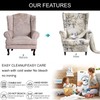 Eco-Ancheng Wingback Chair Slipcover 2 Piece Slipcovers for Wingback Chairs