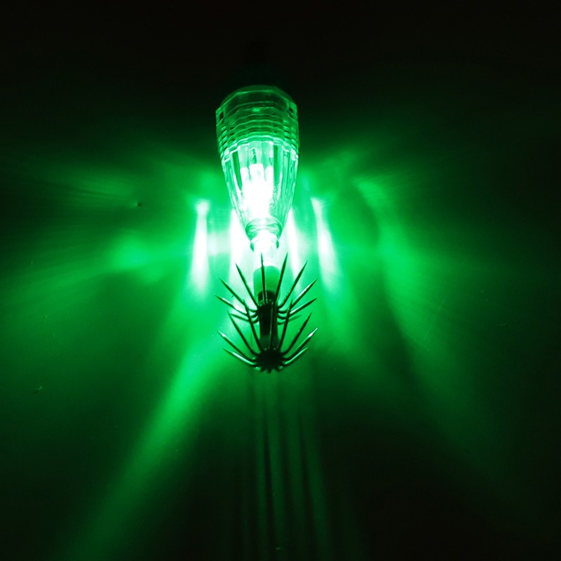 LED Underwater Fishing Lure Light Deep Drop Shape Waterproof Flashing