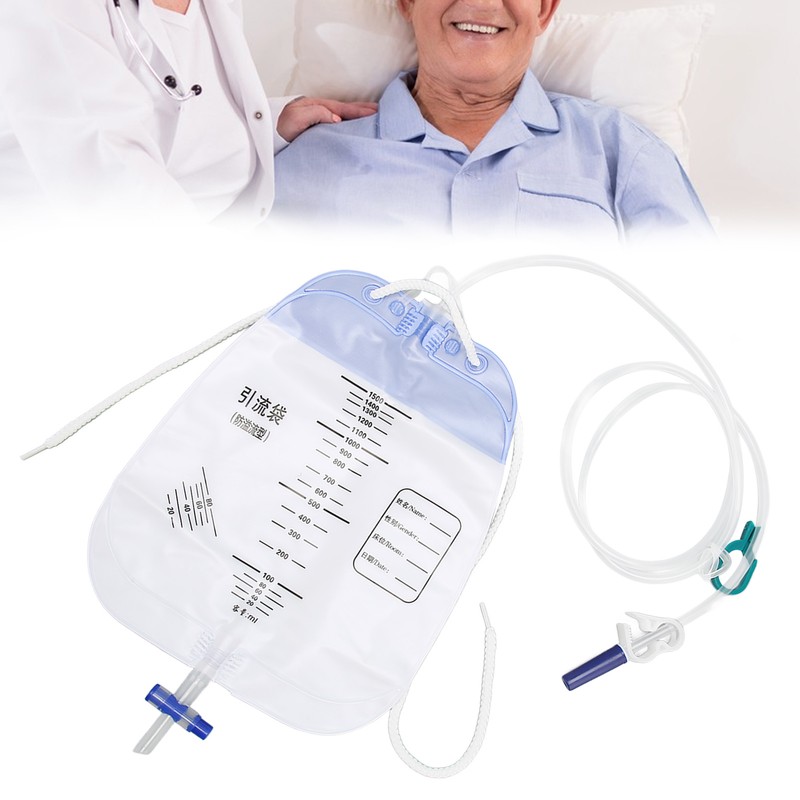5Pcs Urinary Drainage Bag Thickened PVC Anti Reflux Disposable Urine