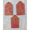Paisley, Pink, Gold, Designer Hang Tags, Gift Tags, New