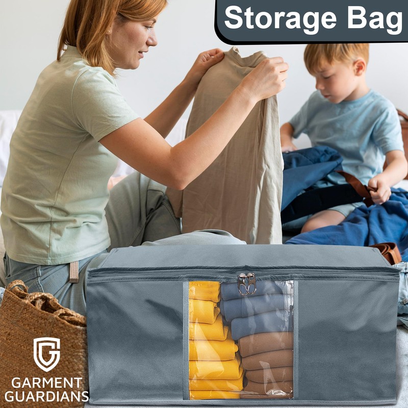 Garment Guardians 35L Clothes Storage Bag Underbed Wardrobe Foldable Storage