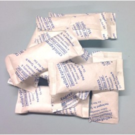 celloexpress 10g Silica Gel Pouches - Pack of 20 - Total Gel Weight 200g - Silica Gel in Tyvek Fabric Sachets (10g, 20)