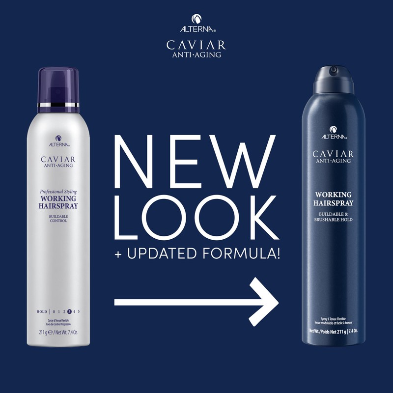 Alterna Caviar Working Hairspray | Buildable, Brushable Hold | Helps