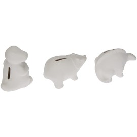 Baker Ross EV2803 Ross Keramik-Spardosen Dinosaurier(3 Stück), Ceramic