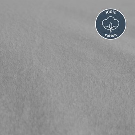Silentnight Brushed Cotton King Fitted Sheet - Soft Velvety Touch 100% Cotton - Cosy Warmth Feel for Colder Nights - Breathable Lightly Brushed Hypoallergenic Fitted Sheet, King Bed, Grey