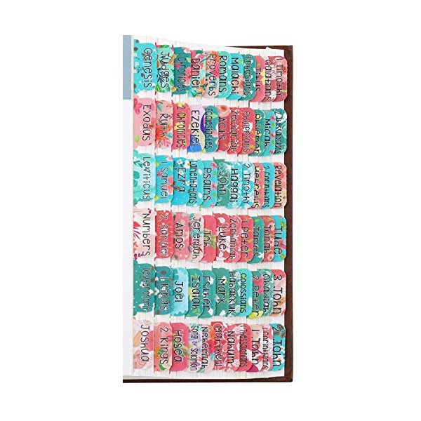 Teal Bible Tabs with Large Print for Women and Girl,