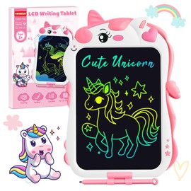 Unicorn Toys Lcd Writing Tablet for Kids, Reusable 8.5 Inch Kids Drawing Tablet, Educational Drawing Pad Doodle Board for Toddler Toys, Christmas Gifts Birthday Gifts for Ager3 4 5 6 7, Cute Girl Toys