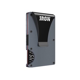 Iron Edge Wallet, RFID Blocking Card Holder for Men, Minimalist Money Clip, Modern Wallet Gifts for Men (Aluminium, Gun Metal Gray)