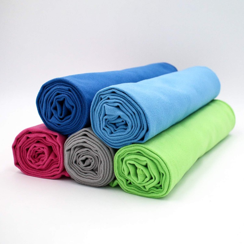 Invool Microfiber Towel, 5 colours (Grey) with carry bag -