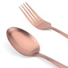 O.C.E. Matte Rose Gold Silverware Set, 20-Piece Stainless Steel Flatware
