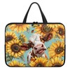 Dolyues Computer Bag 10-17 Inches Laptop Bag Cow and Sunflower