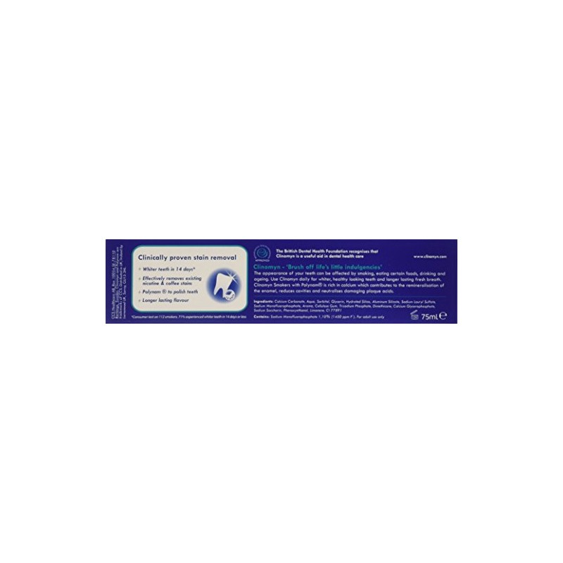 Clinomyn Smokers Toothpaste, 75ml