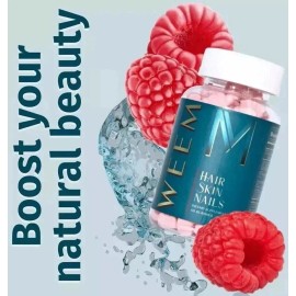WEEM Hair Skin and Nails Gummies, Vegan biotin Vitamins, Healthy Hair- Pack of 3
