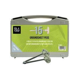 OLPRO Case of 15 Heavy-Duty Groundsheet Pegs
