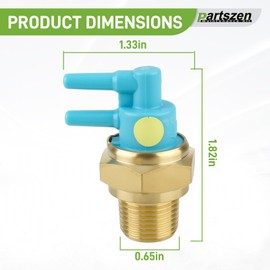 partszen 9092505068 Bimetal Vacuum Switching Valve Fit for Toyota Camry Celica Corolla for Lexus ES300 ES250 LS400 1984-2001