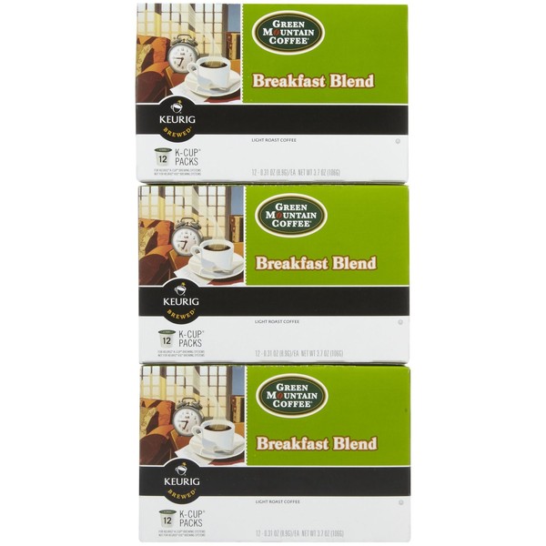 Green Mountain Coffee K-Cups, Breakfast Blend, 12-ct, 3.7 oz