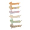 6 Pcs Cute Cat Hair Clips Acetate Small Cat Barrettes