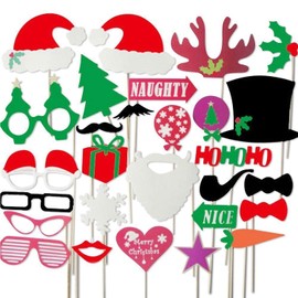 New 27 Party Christmas selfie props Photo Booth Moustache Birthday Engagement Wedding Funny