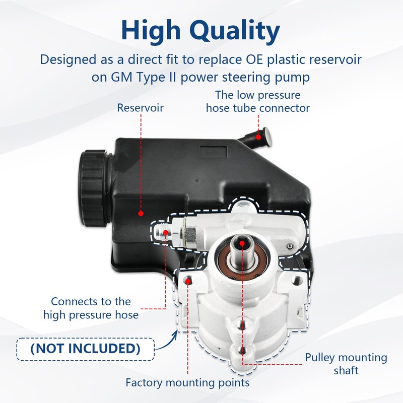 MOAFAYE Type 2 Power Steering Pump Reservoir Fit for GM
