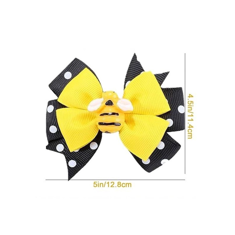 BOENBE LOVED Cute Bows for Girls:Yellow Bee Hair Accessories,Bee Hair
