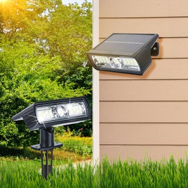Moxled Solar Lights for Outdoor Garden, 6500 K Cool White Solar Spotlight, 1 Piece, IP65 Waterproof Garden Lights, 2 Brightness Modes, Solar Lights for Outdoor Garden, Yard, Walkway
