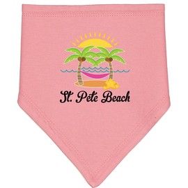 inktastic St. Pete Beach Florida Vacation Baby Bandana Bib Mauve and Natural 3e212