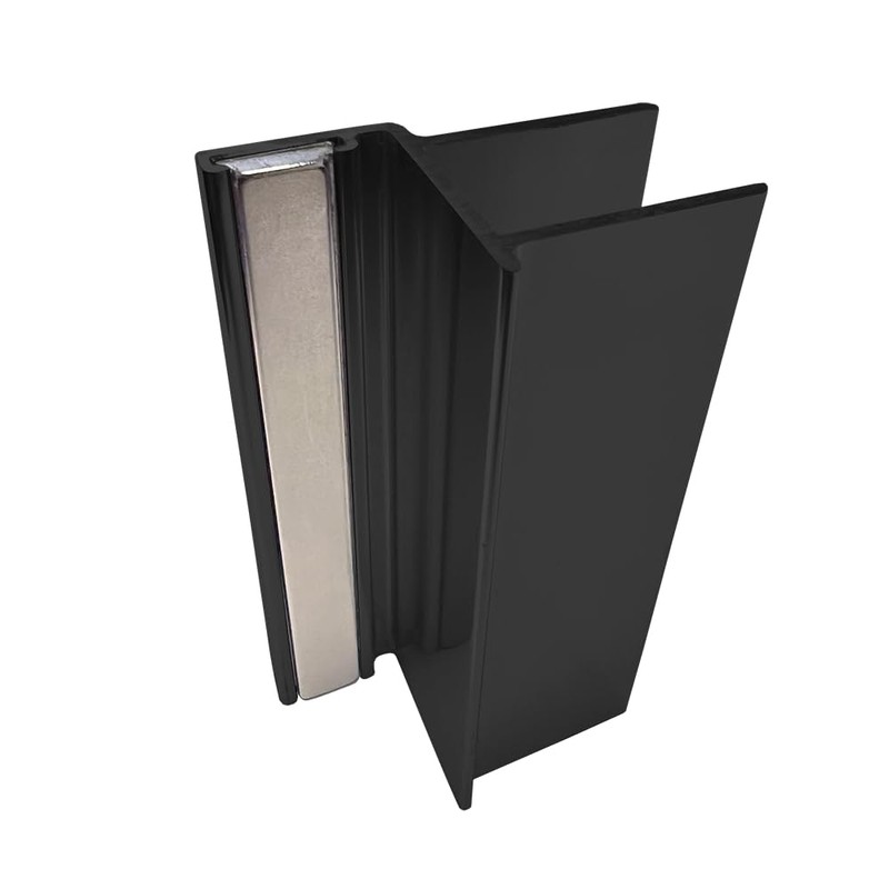 Gordon Glass® Matte Black 3" U-Channel with 2-1/2" Magnet for