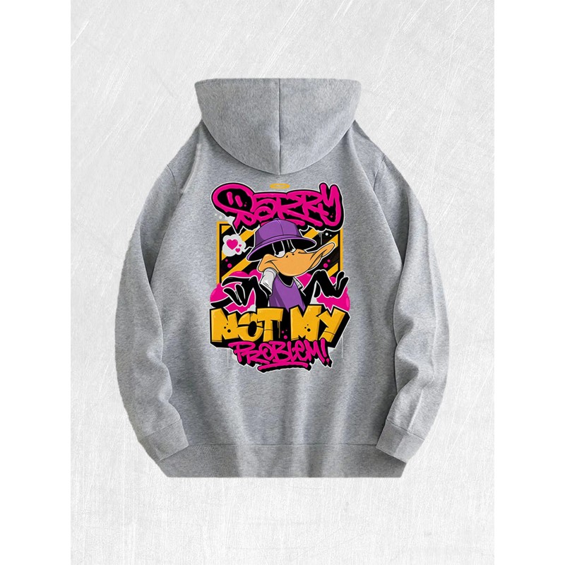 Daffy Duck Graffiti Graphic Hoodie 100% Cotton US Warehouse 7