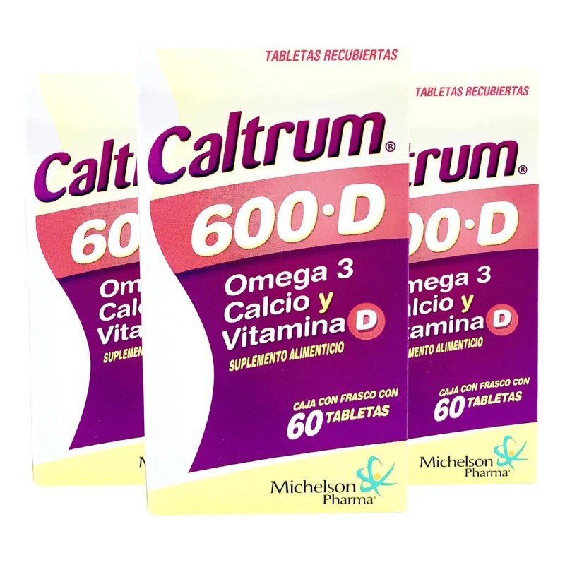 Caltrum 600 D . Omega 3, Calcio Y Vitamina D.
