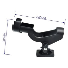 ZONADAH Pack of 2 Fishing Rod Holder 360 Degree Adjustable Rotation Base Screws with 2 Mounting for Boat Kayak Fishing Boat Accessories for Attaching to Boat Rails Adjustable Fishing Rod Rack